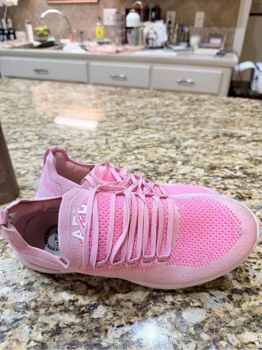 APL Women's Pink Knit Athletic Sneaker - Picture 3 of 3